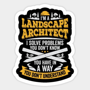 Funny Landscape Architect Designer Gift Sticker